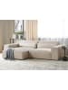 Beliani Ecksofa HELLNAR in Beige - (W) 262 x (H) 70 x (L) 176 cm rechtsseitig