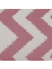 Beliani Outdoorteppich DEWAS in Rosa/Weiß - (W) 120 x (H) 0.5 x (L) 180 cm
