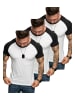Amaci&Sons 3er-Pack T-Shirts 3. SALEM in (3x Schwarz/Weiß)