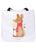 Mr. & Mrs. Panda Tote Bag Damen Maus Weihnachten ohne Spruch in Weiß