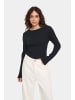 SAINT TROPEZ Langarm-Bluse AsterSZ Slim fit in Black