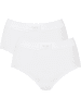 Sloggi Baumwolle Taillenslip 2er-Pack in weiß