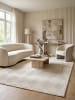 KADIMA DESIGN Kurzflorteppich Geometrisch Antirutsch pflegeleicht Wohnzimmer Flur in Creme