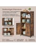 VASAGLE Bücherregal Barnet in Braun-Schwarz - (B)60 x (H)124.5 x (T)35 cm