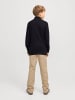 JACK & JONES Junior Troyer Pullover JJEEMIL KNIT HALF ZIP JNR in black