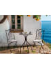 Beliani 3-tlg Bistro Set CHAPECO in Schwarz/Blau/Weiß