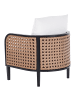 Beliani Sessel MONTEFALCO in Weiß/Schwarz - (W) 71 x (H) 87 x (L) 74 cm