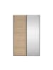 ebuy24 Schiebetürenschrank Bergamo (2-türig) Eiche 139 x 67 cm