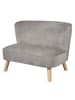 roba Kindersofa gepolster, mit Samtstoff in gray