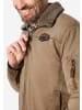 Timezone Klassische Jacke mit flauschigem Kragen und Reißverschluss in Beige