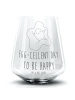 Mr. & Mrs. Panda Cocktail Glas Spiegelei Ei mit Spruch in Transparent