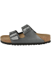 Birkenstock Sandale Arizona Birko-Flor Metallic normal in schwarz