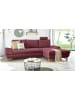 Furn.Design Ecksofa bordeaux Velours, Wohnzimmer Sofa