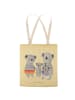 Mr. & Mrs. Panda Tote Bag Koala Familie ohne Spruch in Gelb Pastell