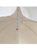 roba Sonnenschirm-Set – Sonnenschirm mit Metallgestell beige & Leiste grau