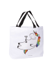 Mr. & Mrs. Panda Tasche Einhorn Blümchentail ohne Spruch in Weiß