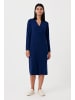 Finn Flare Langarmkleid Straight V in dark blue