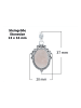 mantraroma 925er Silber - Ketten (L) 20 x (B) 37 mm mit Rosenquarz