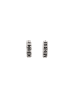IZIA Women Hoop Earrings in Silver Black