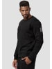 EGOMAXX Sweatshirt Pullover ohne Kapuze mit Armtasche in Schwarz