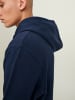 Jack & Jones Warmer Logo Print Hoodie Sweater Pullover JJELOGO in Navy