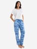 Triumph Pyjamahose Red Label Mix & Match in WHITE/BLUE