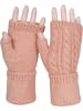 styleBREAKER Fingerlose Strick Handschuhe in Altrose