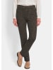 GOLDNER Kurzgröße:  Jerseyhose CARLA mit Minimal Print in schwarz / beige / gemustert