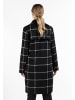 DreiMaster Damen Übergangsmantel Aus Wollgemisch in Kariert Schwarz Weiss