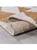 KADIMA DESIGN Teppich Jute Flachgewebe Rauten Muster, Wohnzimmer in Beige