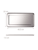 relaxdays 3x Servierplatte in Silber - (B)45,5 x (T)22 cm