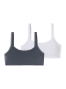 Schiesser Bustier Fresh Vibe in weiss, graphit