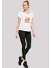 F4NT4STIC Long Cut T-Shirt Festive AF Weihnachten Tree Balls in weiß