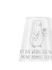 Mr. & Mrs. Panda Weißweinglas Pinguin Pommes mit Spruch in Transparent