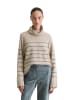Marc O'Polo Gestreifter Rollkragenpullover relaxed in Light Beige