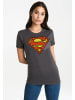 Logoshirt T-Shirt Superman Logo in grau