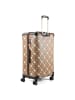 Guess Eliette 4-Rollen Trolley 77 cm mit Dehnfalte in latte logo-ginger
