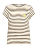CARTOON Rundhals-Shirt mit Streifen in Cream/Khaki