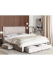 Beliani Doppelbett LIEVIN in Beige - (W) 185 x (H) 122 x (L) 217 cm