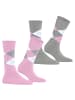 Burlington Socken 2er Pack in Rosa/Grau