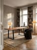 KADIMA DESIGN Schreibtisch Massivholz Baumkante, Industrial Style