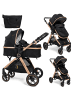 BeBelissimo 2 en 1 Kinderwagen - Wickeltasche - Nicea in Schwarz
