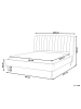 Beliani Doppelbett MARVILLE in Beige/Gold - (W) 202 x (H) 124 x (L) 225 cm