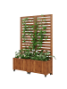 ABRIHOME Pflanzkübel in Braun mit Spalier Klapprädern für Garten Terrasse