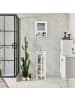 relaxdays Badschrank in Weiß - (B)42 x (H)52 x (T)18 cm