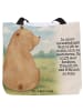 Mr. & Mrs. Panda Shopper Tasche Bär Schulterblick Design mit Spruch in Weiß
