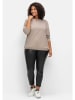 sheego Langarmshirt in taupe