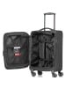 Pack Easy Infinity 4 Rollen Kabinentrolley 55 cm mit Dehnfalte in schwarz