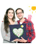 Mr. & Mrs. Panda Dekokissen Love u to the moon & back mit Spruch in Bunt