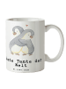 Mr. & Mrs. Panda Cappuccinotasse Pinguin Beste Tante der Welt mi... in Weiß
